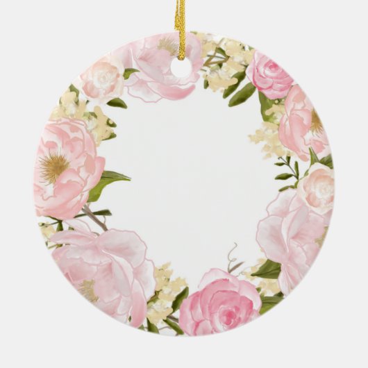 Gepersonaliseerde moeder met kerstversiering keramisch ornament (Achterkant)