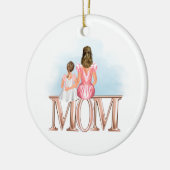 Gepersonaliseerde moeder met ornament van bruin ha (Links)