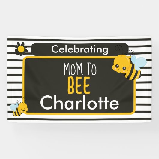 Gepersonaliseerde moeder om Baby shower te zijn Spandoek (Horizontaal)
