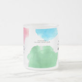 Gepersonaliseerde Moeder opgericht jaar waterverf Matglas Koffiemok (Center)