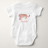 Gepersonaliseerde Moeder Tijger & Cub Meisje Baby  Romper (Achterkant)