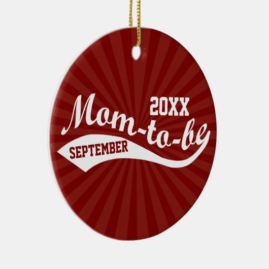 Gepersonaliseerde Moeder-to-be Sportieve Brick Roo Keramisch Ornament (Rechts)