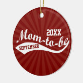 Gepersonaliseerde Moeder-to-be Sportieve Brick Roo Keramisch Ornament (Links)