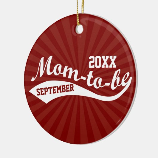 Gepersonaliseerde Moeder-to-be Sportieve Brick Roo Keramisch Ornament (Links)