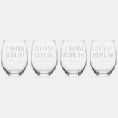 Gepersonaliseerde moeder vader bruid bruidegom bru wijnglas zonder voet (Achterkant)