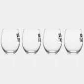 Gepersonaliseerde moeder vader bruid bruidegom bru wijnglas zonder voet (Rechts)