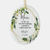 Gepersonaliseerde moeder van de Bride Floral Gift Keramisch Ornament (Rechts)
