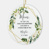 Gepersonaliseerde moeder van de Bride Floral Gift Keramisch Ornament (Links)