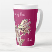 Gepersonaliseerde moeder van de Bride Floral Mulbe Latte Mok (Rechterhoek)