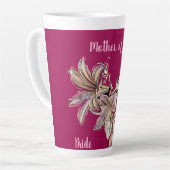 Gepersonaliseerde moeder van de Bride Floral Mulbe Latte Mok (Linkerhoek)