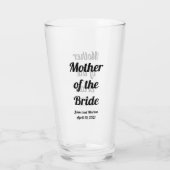 Gepersonaliseerde moeder van de Bride Glas (Achterkant)