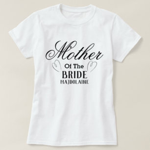 Gepersonaliseerde moeder van de Bride T-Shirt
