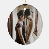 Gepersonaliseerde moeder van de bruid 2024 keramisch ornament (Links)