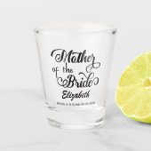 Gepersonaliseerde moeder van de bruid bruiloft shot glas (Voorkant)