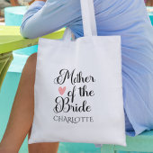 Gepersonaliseerde moeder van de bruid bruiloft tote bag