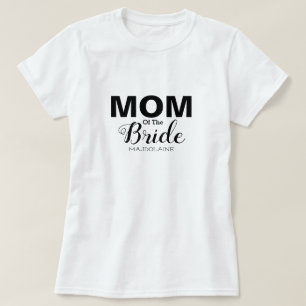 Gepersonaliseerde moeder van de bruid T-shirt