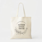 GEPERSONALISEERDE MOEDER VAN DE BRUIDEGOM BLOEMENK TOTE BAG (Voorkant)