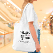 Gepersonaliseerde moeder van de bruidegom bruiloft tote bag
