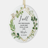 Gepersonaliseerde moeder van de groenery Gift Keramisch Ornament (Rechts)