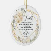 Gepersonaliseerde moeder van de groom Geometric Fl Keramisch Ornament (Rechts)
