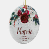 Gepersonaliseerde moeder van de kerstflora van de  keramisch ornament (Rechts)