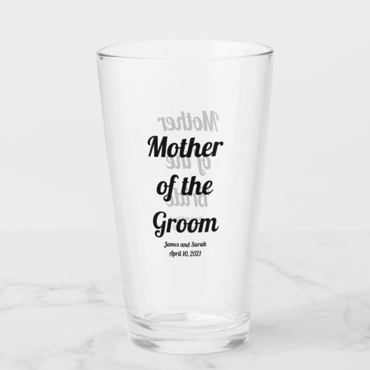 Gepersonaliseerde moeder van het bridglas glas (Achterkant)