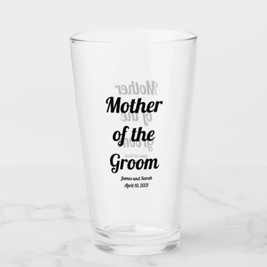 Gepersonaliseerde moeder van het Groom Glass Glas (Voorkant)