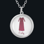 Gepersonaliseerde moeder van het Ketting van het b<br><div class="desc">Het ketting is voorzien van een originele markeerafbeelding van een bruine moeder-van-de-bruidjurk. Eenvoudig personaliseer je voor een uniek cadeau van een bruidparty! De ontwerper is beschikbaar aan creëer en uploadt douaneontwerpen om de kleuren en de thema's van uw bruiloft aan te passen-klik "deze Ontwerper"vragen om met het ontwerpproces te beginnen!...</div>