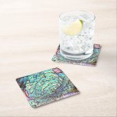 Gepersonaliseerde moeder van pareljuwel Abalone Kartonnen Onderzetters (Insitu)