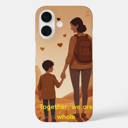 Gepersonaliseerde moeder & zoon illustratie Case-Mate iPhone case (Achterkant)