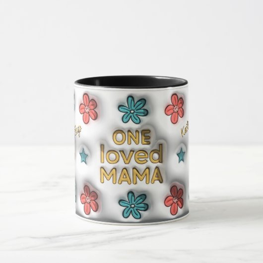 Gepersonaliseerde Moederdag "3D-effect" Mok (Midden)