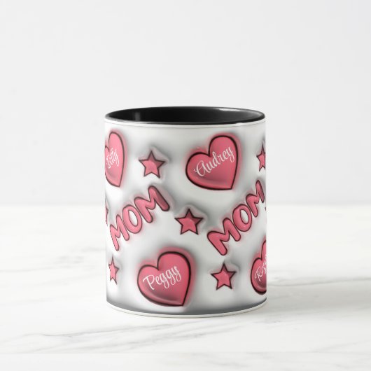 Gepersonaliseerde Moederdag "3D-effect" Mok (Midden)