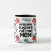 Gepersonaliseerde Moederdag "3D-effect" Mok (Midden)