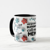 Gepersonaliseerde Moederdag "3D-effect" Mok (Voorkant links)