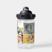 Gepersonaliseerde Moederdag aangepaste fotocollage Waterfles (Achterkant)