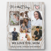 Gepersonaliseerde Moederdag cadeau: 7-foto collage Fotoplaat (Voorkant)