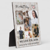 Gepersonaliseerde Moederdag cadeau: 7-foto collage Fotoplaat (Zijkant)