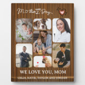 Gepersonaliseerde Moederdag cadeau: 7-foto collage Fotoplaat (Voorkant)