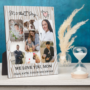 Gepersonaliseerde Moederdag cadeau: 7-foto collage Fotoplaat
