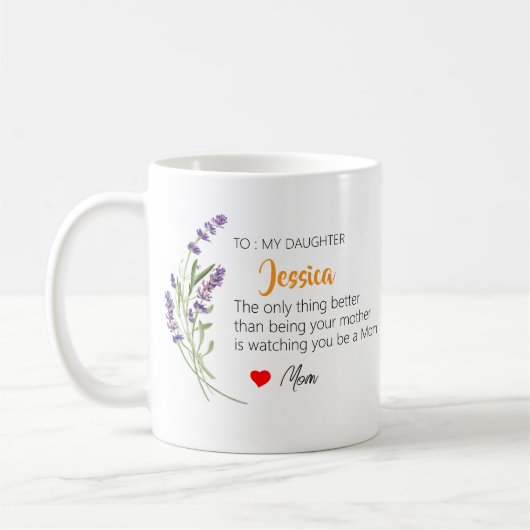 Gepersonaliseerde Moederdag cadeau voor dochter Koffiemok (Links)