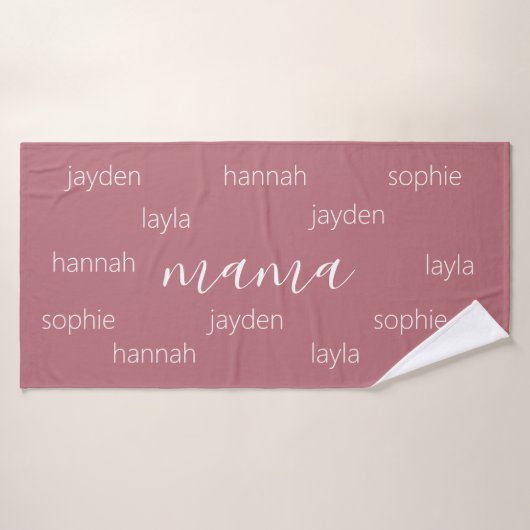 Gepersonaliseerde Moederdag cadeau voor mama Badhanddoek (Badhanddoek)