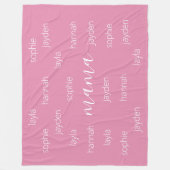 Gepersonaliseerde Moederdag cadeau voor mama Fleece Deken (Voorkant)