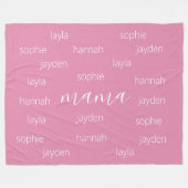Gepersonaliseerde Moederdag cadeau voor mama Fleece Deken (Voorkant (Horizontaal))