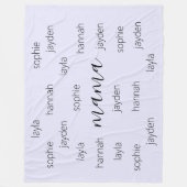 Gepersonaliseerde Moederdag cadeau voor mama Fleece Deken (Voorkant)