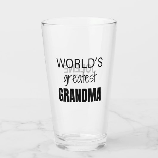 Gepersonaliseerde Moederdag cadeau voor oma Cup Glas (Achterkant)