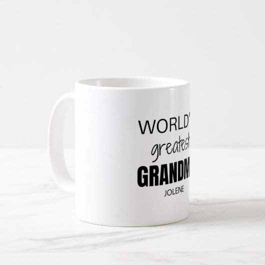 Gepersonaliseerde Moederdag cadeau voor oma Koffiemok (Voorkant links)