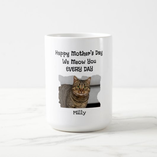 Gepersonaliseerde Moederdag Cat Mok (Center)