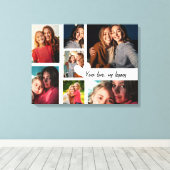 Gepersonaliseerde Moederdag Custom Photo Collage Canvas Afdruk (Insitu (Houten vloer))