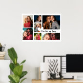 Gepersonaliseerde Moederdag Custom Photo Collage Poster (Thuiskantoor)