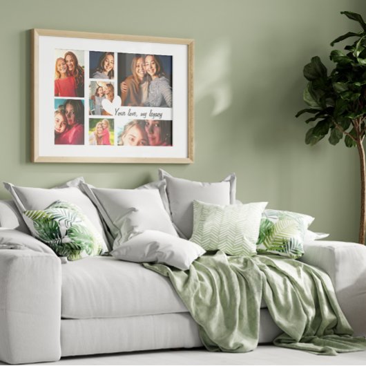 Gepersonaliseerde Moederdag Custom Photo Collage Poster